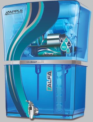 Aqua Flow ALFA Ultra Smart (Mineral) 12 L RO + UV + UF + TDS Control + UV in Tank Water Purifier (Blue)