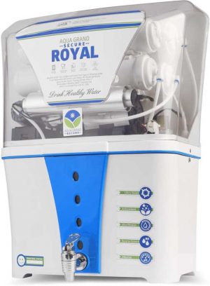 Aqua Royal water purification Ro + Uv + Uf + Alkaline with Tds Controller 15 L Water Purifier (white and blue)